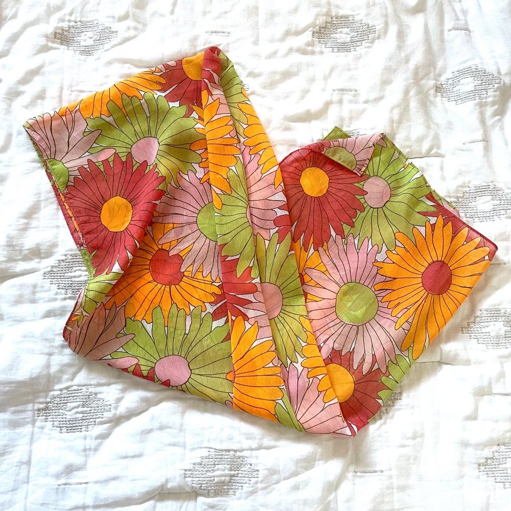 Aerie floral sheer swimsuit wrap